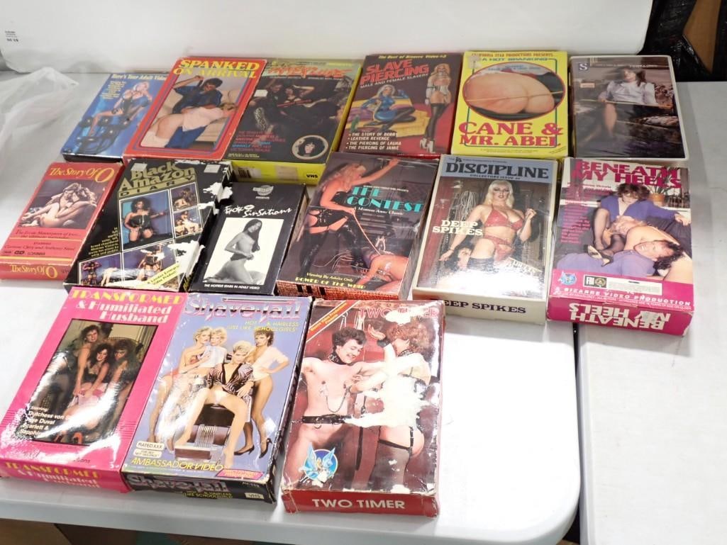 Vintage Oversize Case VHS Adult Movies - Mostly Bondage (1 of 6)
