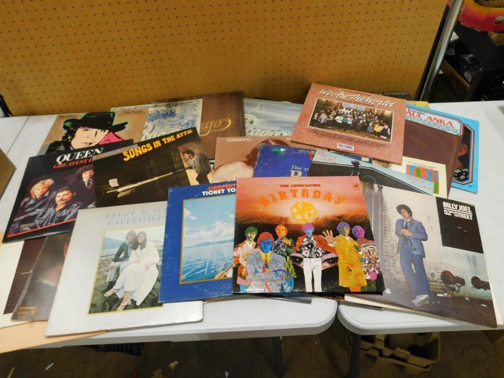 Vinyl Records incl Queen, The Association, Chicago, Billy Joel, We Are the World, etc (1 of 5)