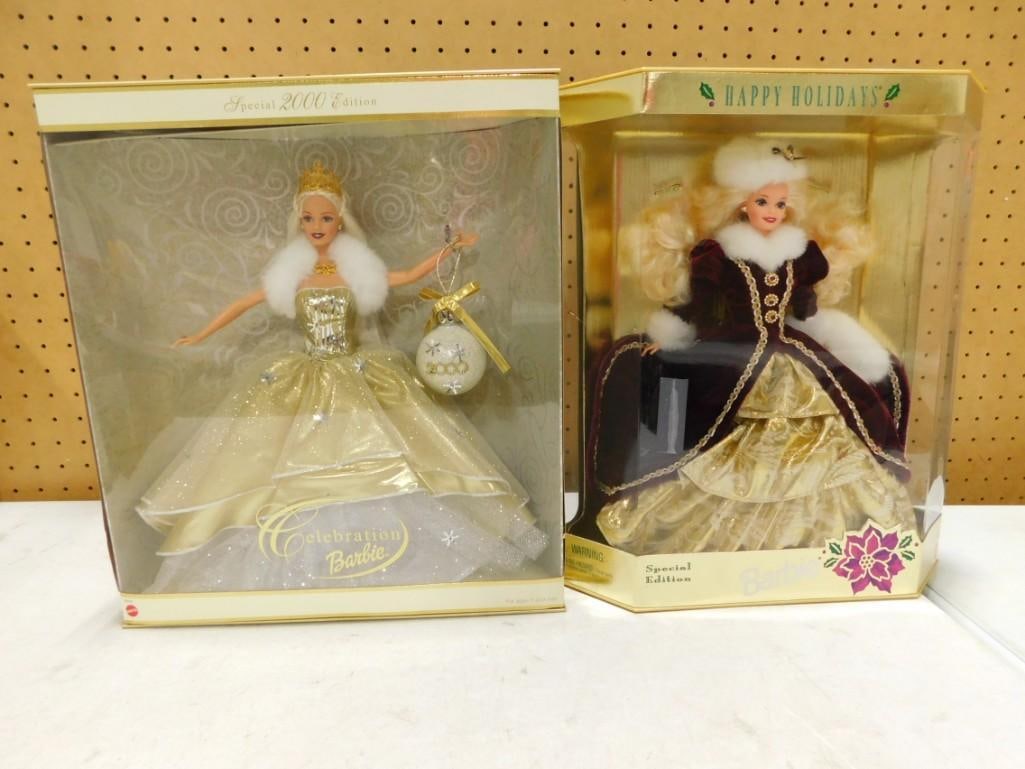 2 Barbie Dolls incl 1996 Special Edition Happy Holidays Barbie and 2000 Special Edition Celebration: 2 Barbie Dolls incl 1996 Special Edition Happy Holidays Barbie and 2000 Special Edition Celebration Barbie . Both new in boxes