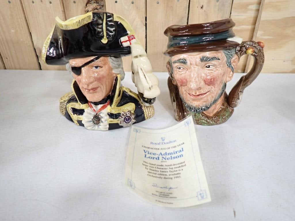 Pair of Royal Doulton Toby Mugs including Vice-Admiral Lord Nelson and Johnny Appleseed (1 of 11)