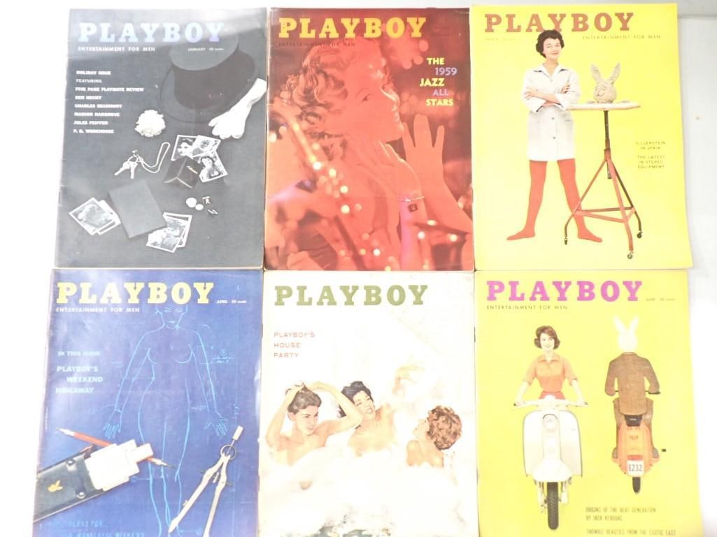 Playboy Magazines - 1959 first half (1 of 4)