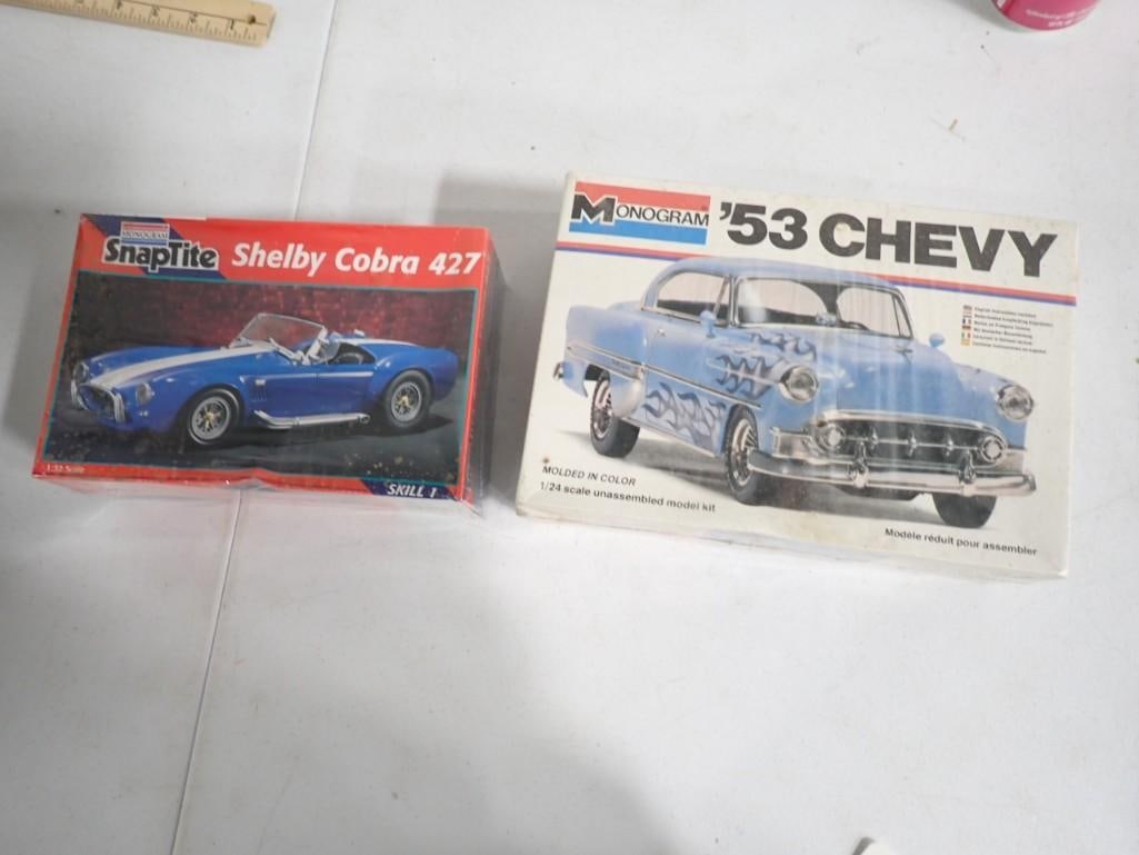 Sealed Monogram Model Car Kits - Shelby Cobra 427 and 1953 Chevy (1 of 7)
