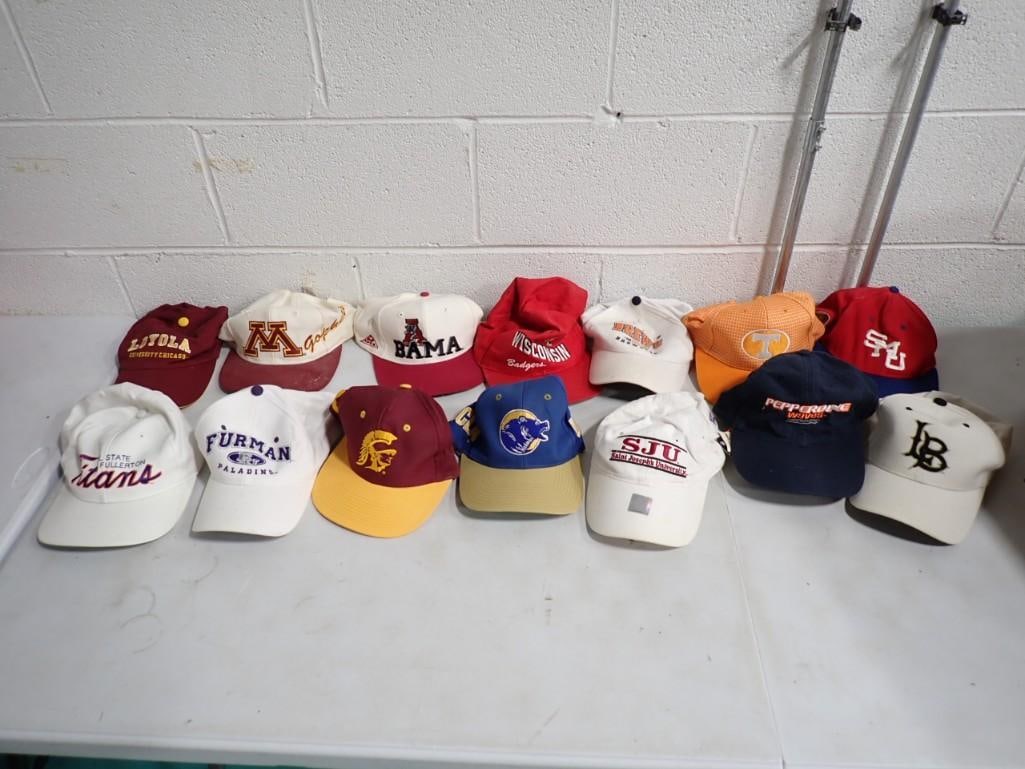 14 Baseball / Trucker style Hats - Mostly Colleges including Titans, Loyola, Furman, Bama, Wisconsin: 14 Baseball / Trucker style Hats - Mostly Colleges including Titans, Loyola, Furman, Bama, Wisconsin, Pepperdine, etc.
