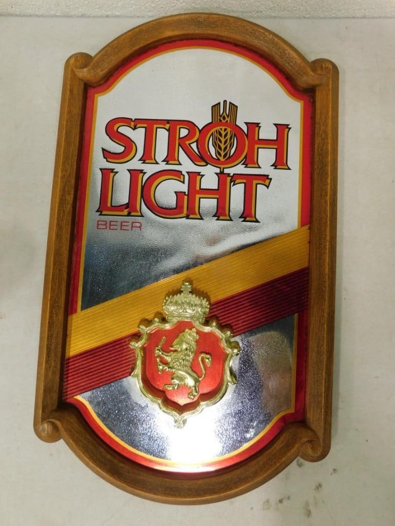 Stroh Light Beer Vintage Sign or Bar Mirror (1 of 5)