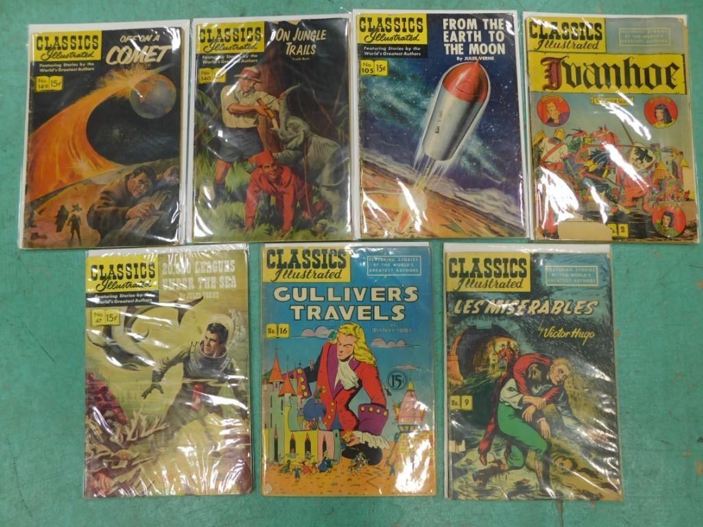 7 Classics Illustrated Vintage Comic Books (1 of 4)