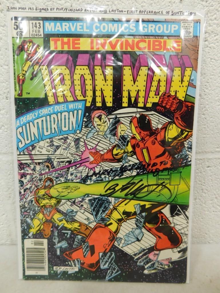 Iron Man #143 First Appearance of Sunturion.  Signed by Artist Bob Layton NO COA (1 of 4)