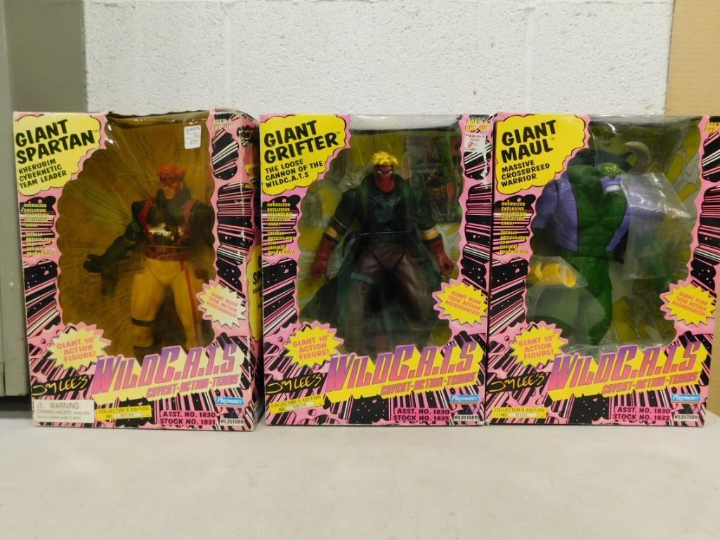3 Wildcats 10" Action Figures New in Box incl 1 Giant Grifter, 1 Giant Spartan, 1 Giant Maul (1 of 6)
