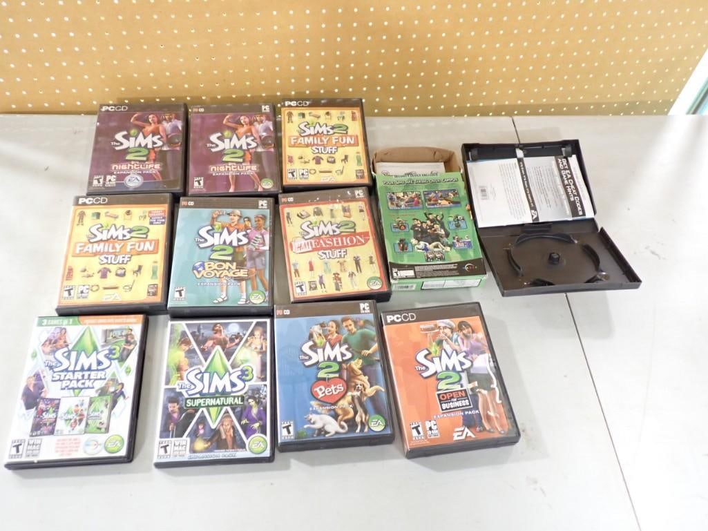 11 The Sims Video Games plus 1 EMPTY Box (1 of 9)