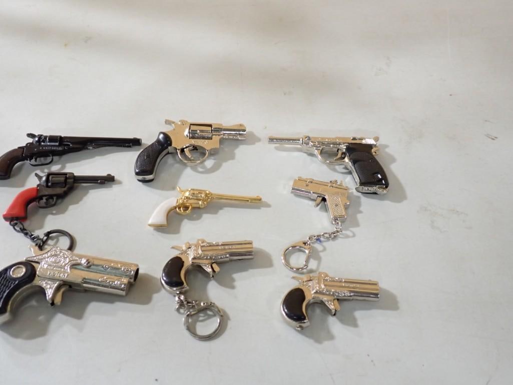 Lot of Pistol and Revolver Novelty Toy Gun Keychains and Toys: Lot of Pistol and Revolver Novelty Toy Gun Key chains and Toys