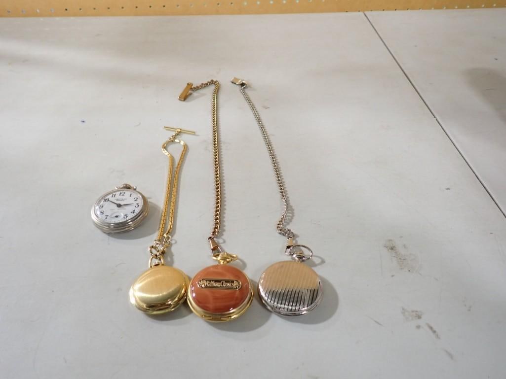 Pocket Watches incl Waltham, Hugo Max, Westclox, and Witthauer: Pocket Watches incl Waltham, Hugo Max, Westclox, and Witthauer Condition: untested