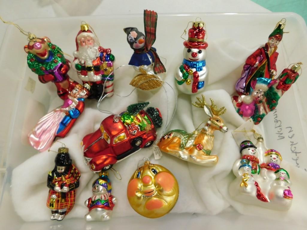 14 Glass Christmas Ornaments incl Christopher Radko, etc (1 of 18)