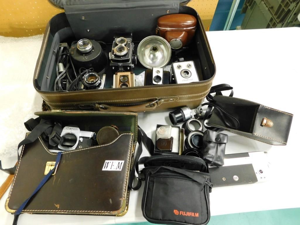 Vintage Camera lot including Canon, Spartus, Kodak Dynaflex IV, Yashica Copal-MX, etc. (1 of 16)