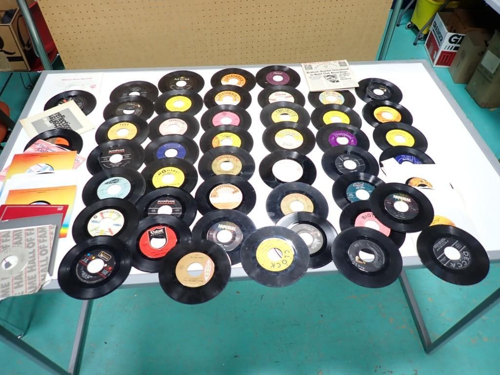Lot of 45 RPM Vinyl Records incl Disneyland, Bobby Vinton, Billy Joel, etc (1 of 7)