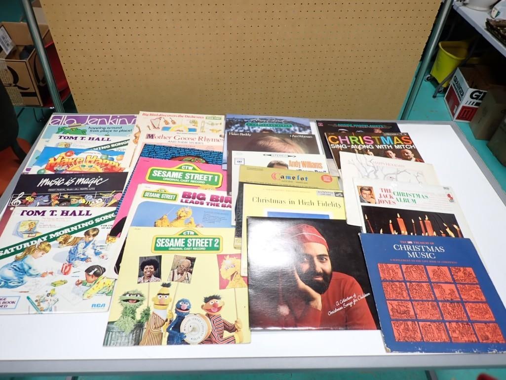 Vinyl Records incl Sesame Street, Andy Williams, Christmas, etc: Vinyl Records incl Sesame Street, Andy Williams, Christmas, etc Condition: unchecked