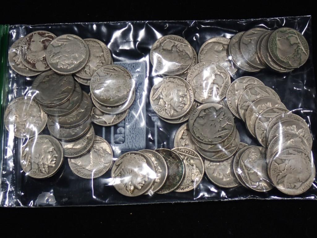 Approx 50 Indian Head Buffalo Nickels (1 of 5)
