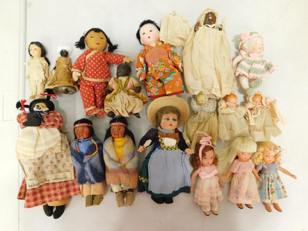 Vtg 1950s Skookum Indians, Nancy Ann Storybook & Antique Baby & Ethnic Dolls Lot (1 of 12)