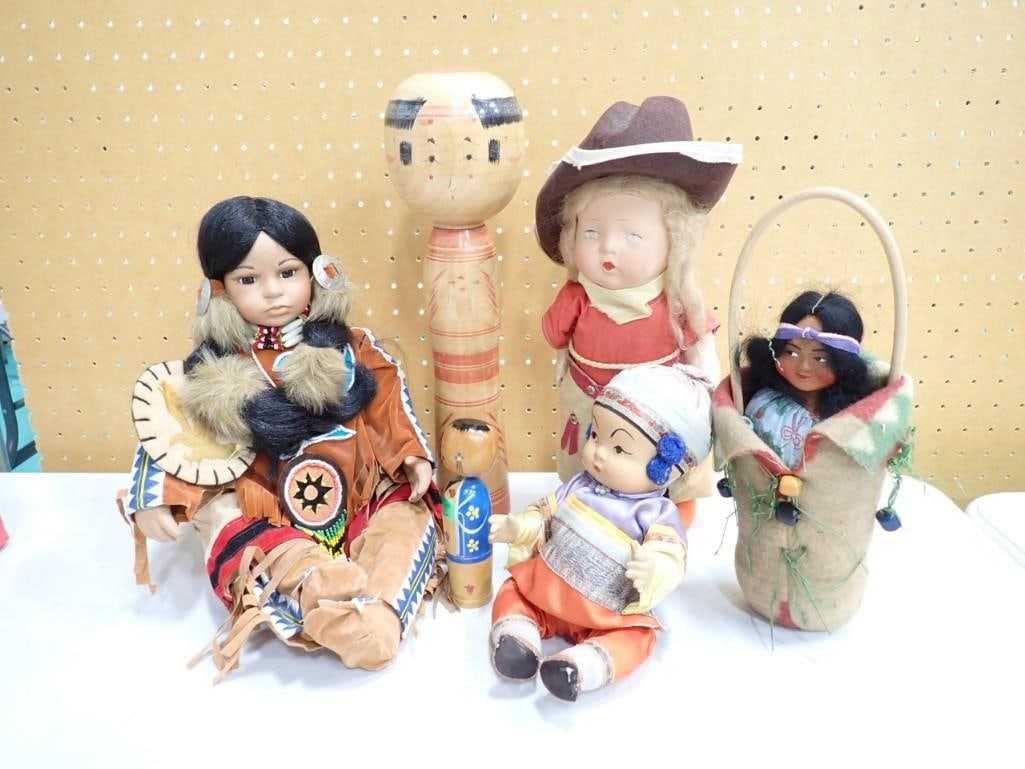 Vintage Large Kokeshi Doll Signed, Vtg Kokeshi Nesting Dolls, Antique LingLing Doll Composite (1 of 7)