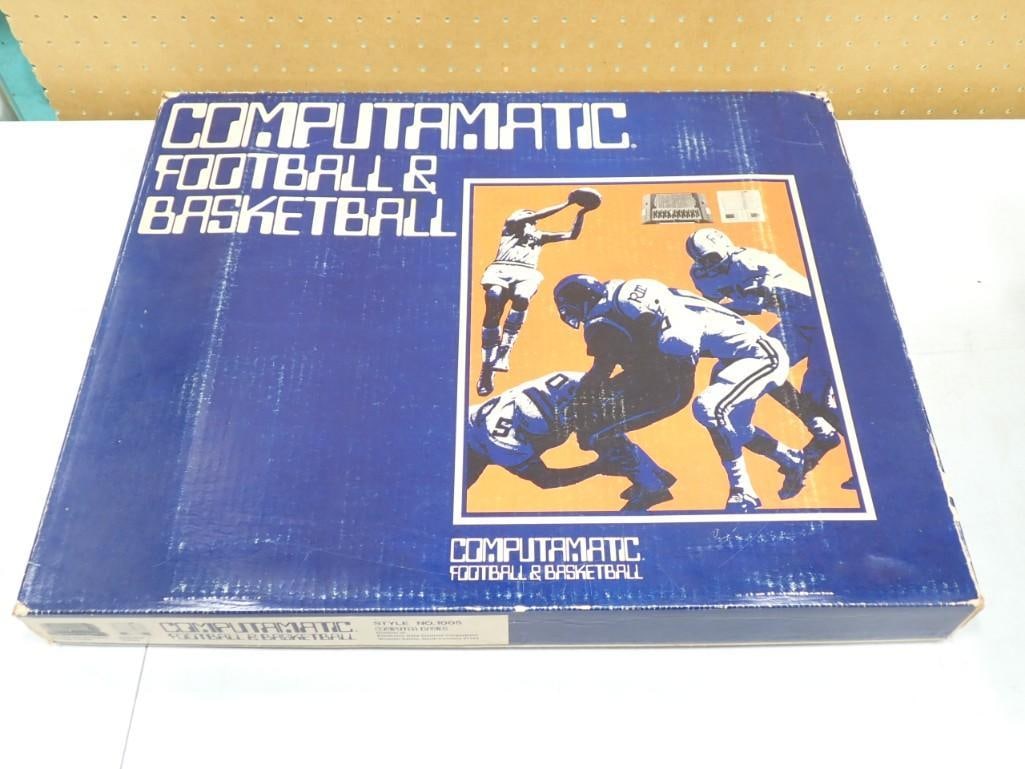 Vintage Computermatic Football and Basketball Game: Vintage Computermatic Football and Basketball Game . Condition: untested, includes everything that you see in the pictures