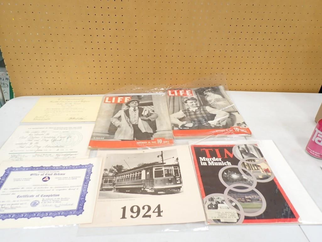 Vintage Ephemera Lot including Life Magazines, Railroad, Chicago, etc. (1 of 11)