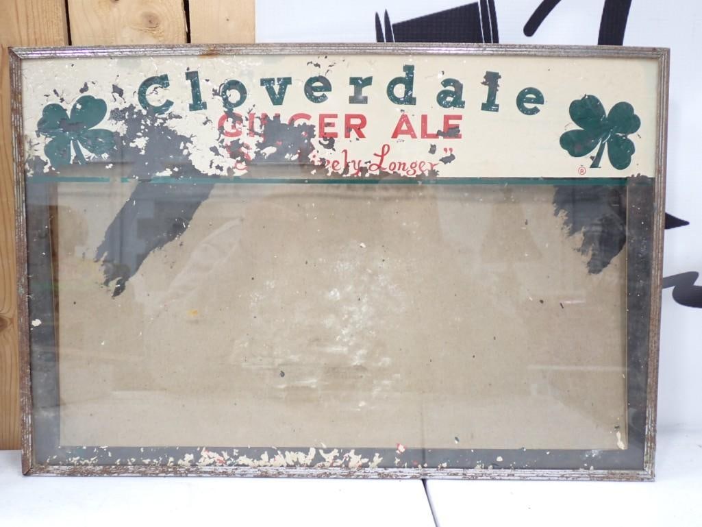 Vintage Cloverdale Ginger Ale Sign - Measures roughly 12x18" (1 of 3)