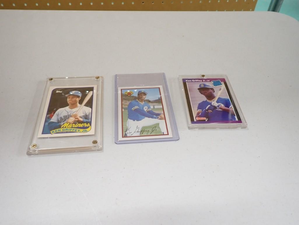 3 Ken Griffey jr. Rookie Cars including Bowman, Topps Traded and Donruss: 3 Ken Griffey jr. Rookie Cars including Bowman, Topps Traded and Donruss
