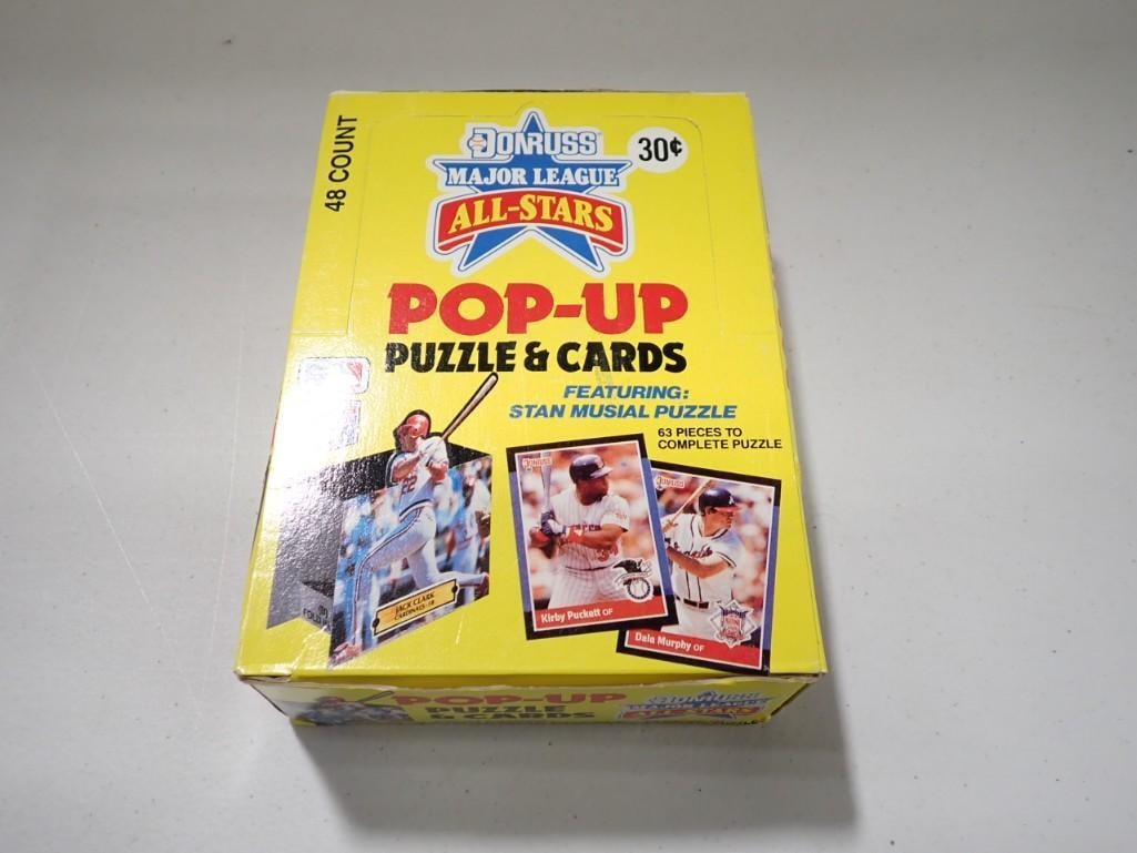 1988 Donruss All-Stars and Pop-Up Cards - unopened wax box of 48 packs (1 of 5)