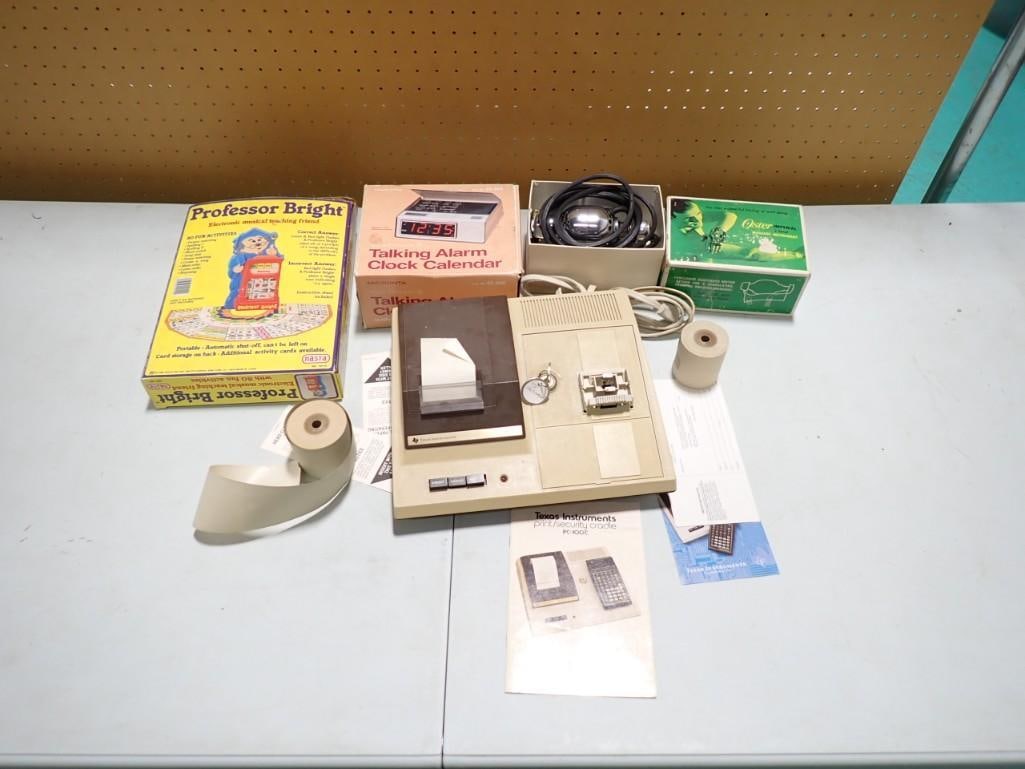 Vintage Electronics Lot including Talking Alarm Clock, Professor Bright Electronic Musical Teaching (1 of 5)