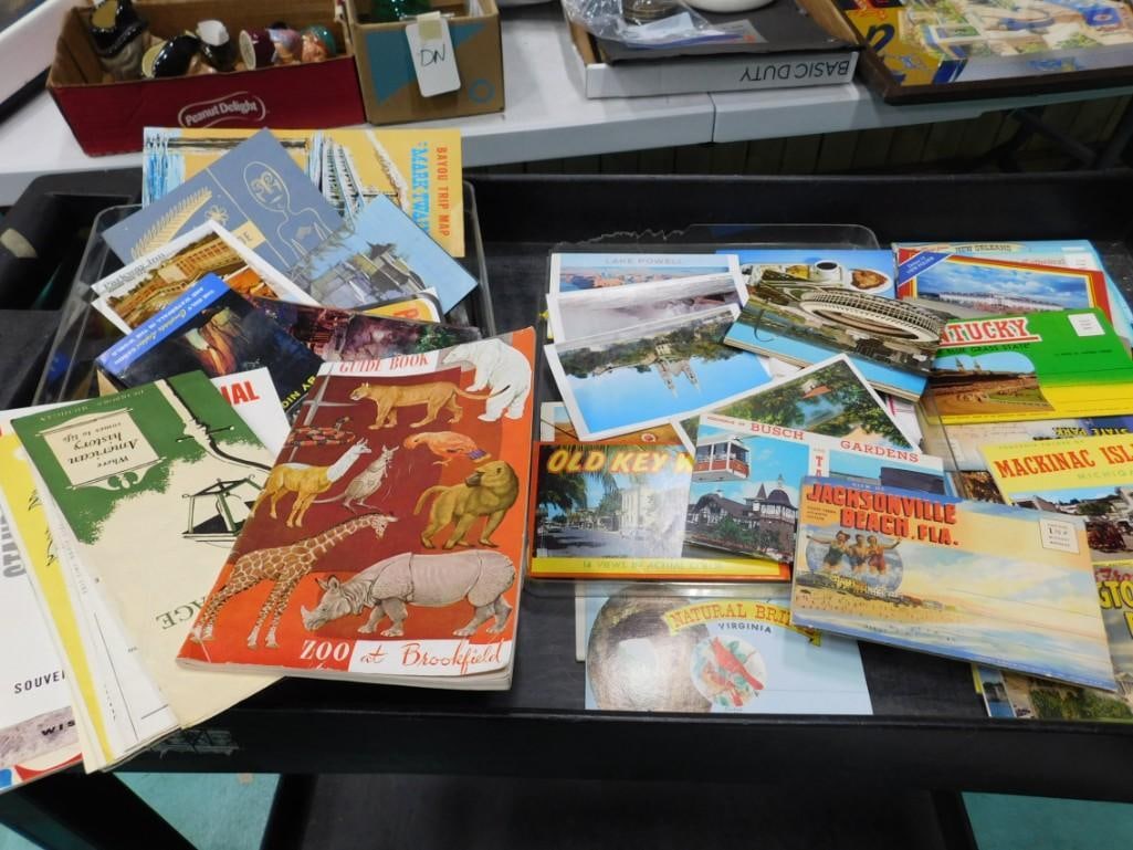 Ephemera Lot including vintage postcards, advertisements, Brookfield Zoo Guide Book, etc. (1 of 3)