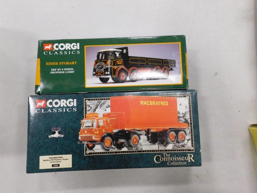 Corgi Classics Eddie Stobart Erf KV 8 Wheel Dropside Lorry and Macbraynes Bedford TK Platform Traile (1 of 2)