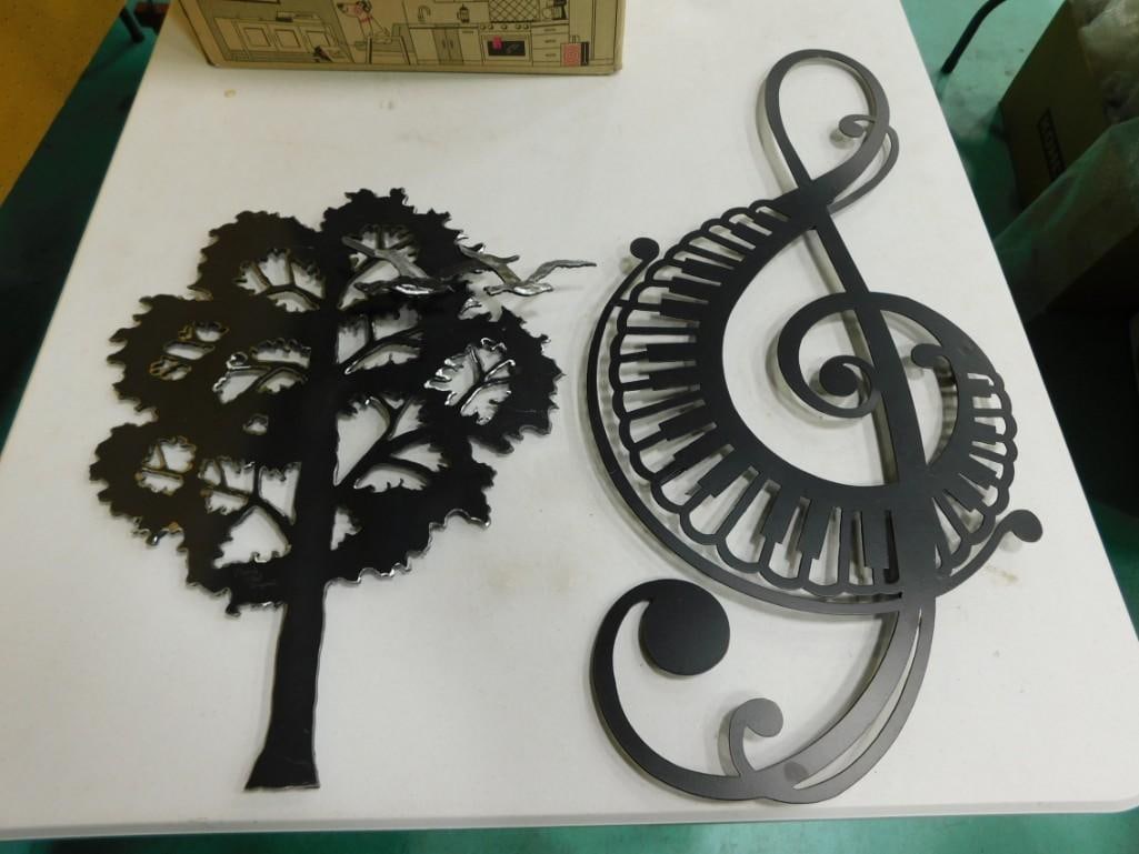 Home decor / wall hangings - Music Treble clef and tree: Home decor / wall hangings - Music Treble clef and tree