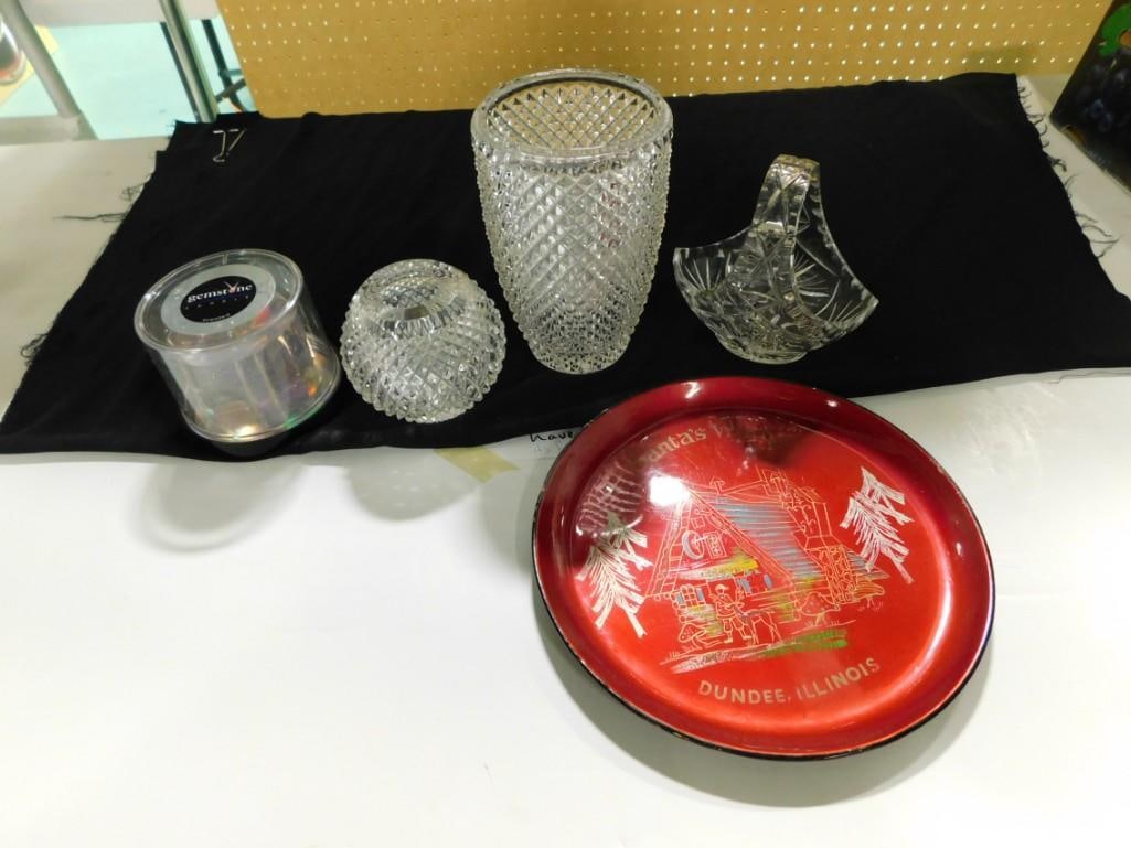 Lead Crystal and other glassware and a collector plate (1 of 6)