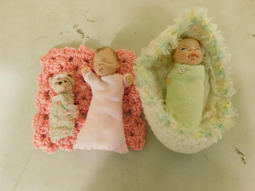 OOAK Mini Newborn Baby Dolls - they look hand made (1 of 4)