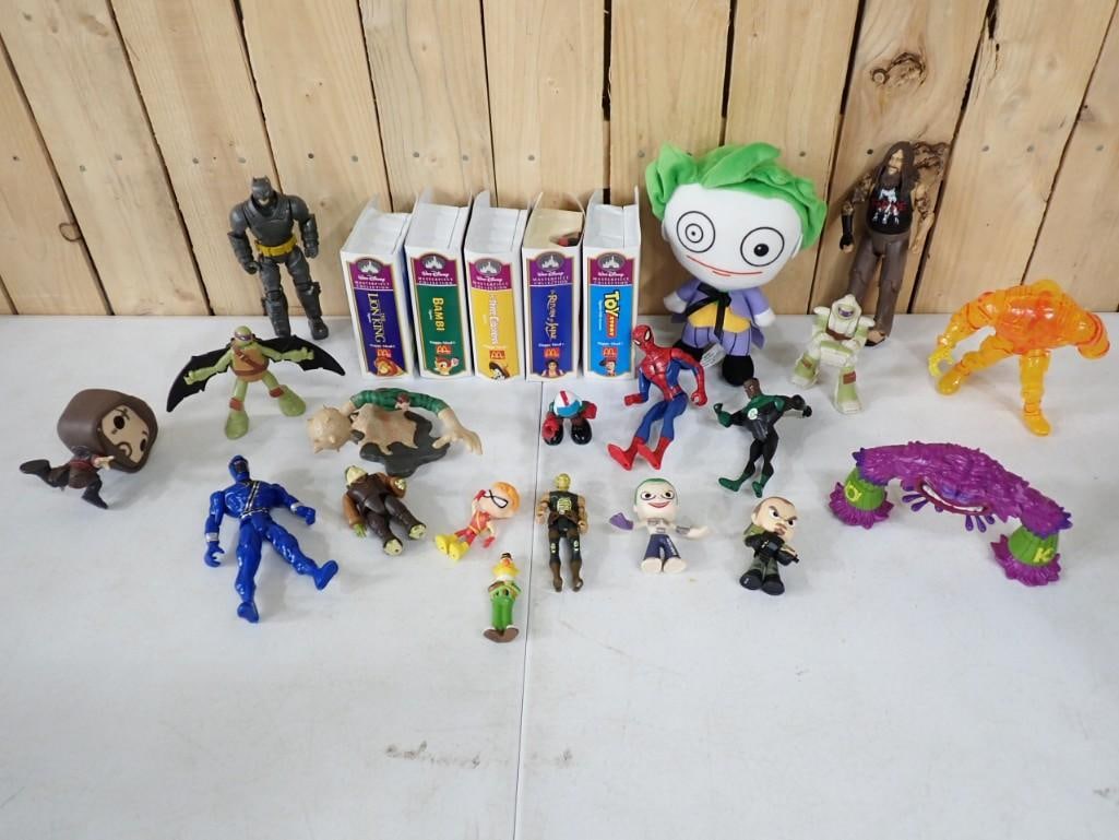 Small Toys Lot incl Action Figures, Funko Pop, Spiderman, DC Universe Joker Plush (1 of 10)