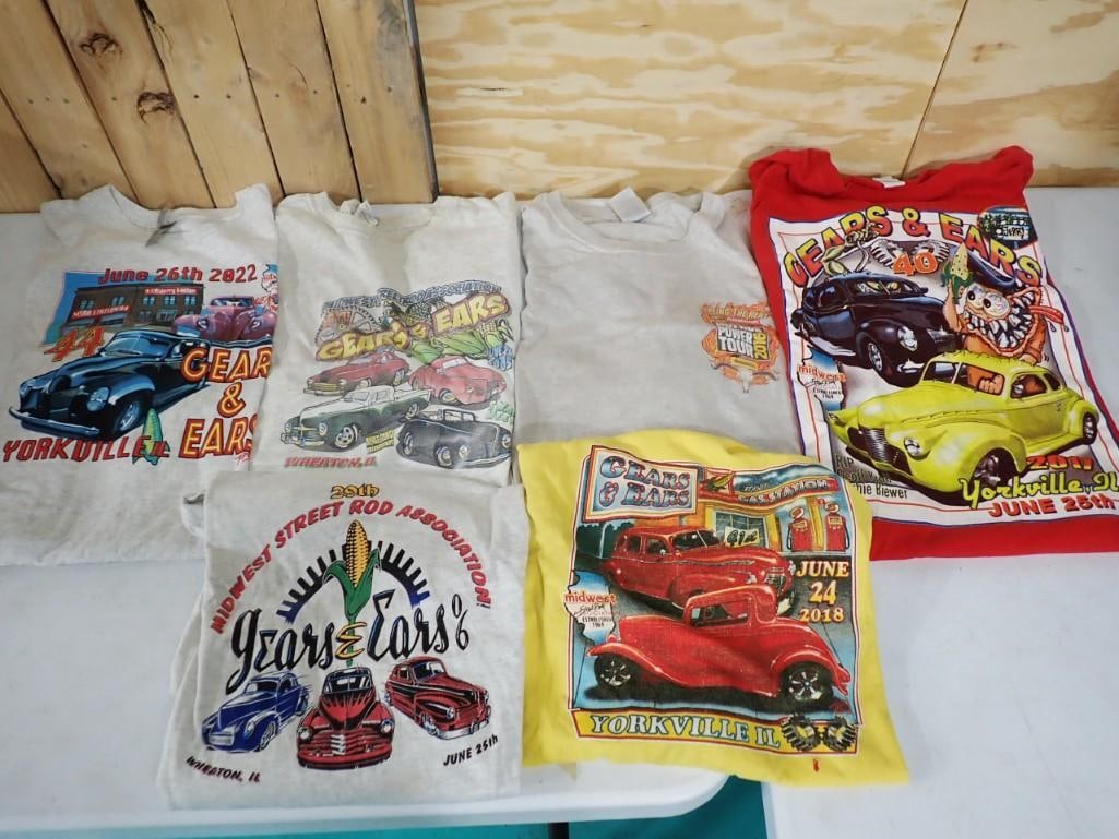 6 Hot Rod Car Show T-Shirts incl 5 Gears & Ears and 1 Power Tour 2016: 6 Hot Rod Car Show T-Shirts incl 5 Gears & Ears and 1 Power Tour 2016