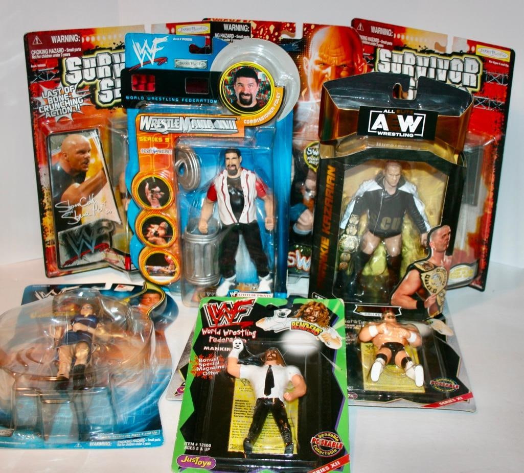 9 Wrestling Action Figures All New In Package (1 of 6)