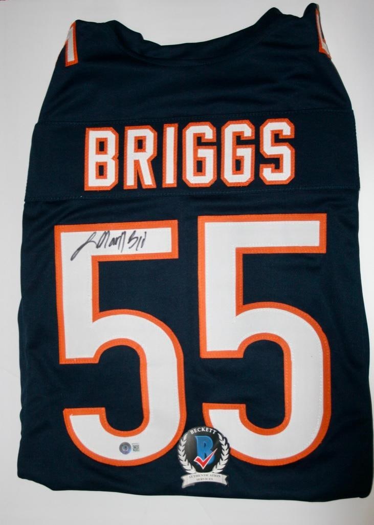 Bears Lance Briggs Full Name Signed Jersey With COA: Bears Lance Briggs Full Name Signed Jersey With COA. Tougher to find full name signature with Beckett COA. Size XL.