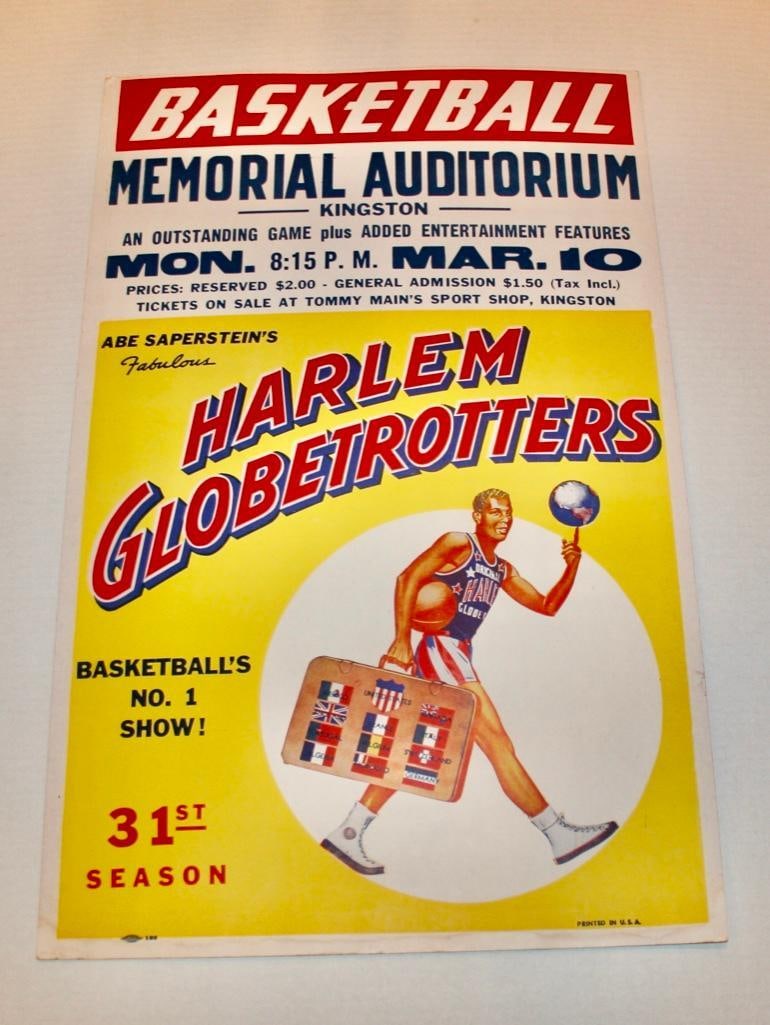 Original 1957 Harlem Globetrotters Advertising Poster (1 of 4)