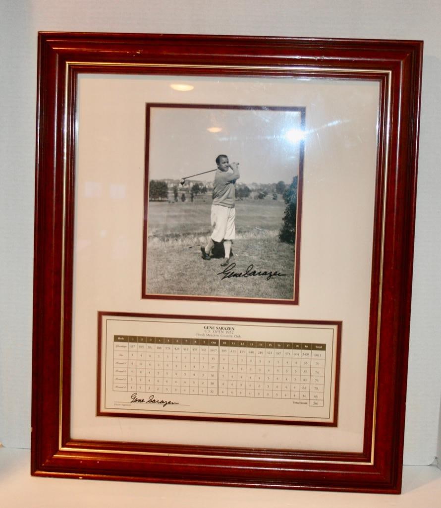 Golf Gene Sarazen Framed Signed Photo And Scorecard With COA (1 of 6)
