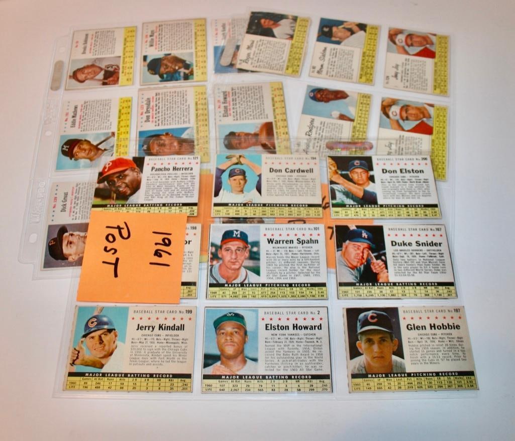 1960's Post Cereal Baseball Cards (23) (1 of 4)