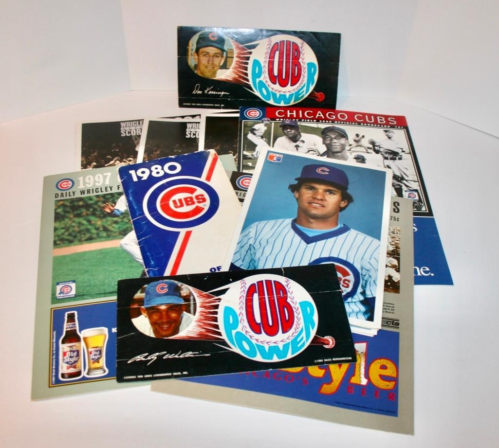Chicago Cubs Ephemera Collection including 1969 Cubs Power Bumper Stickers (1 of 7)