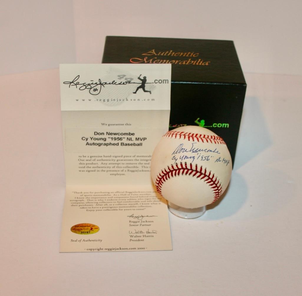 Don Newcombe "Cy Young 1956 NL MVP" Signed Baseball With COA (1 of 3)