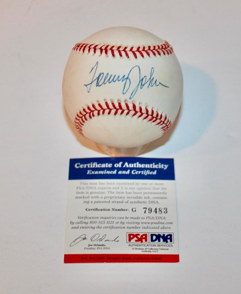 Tommy John Signed Baseball With PSA/DNA COA (1 of 3)
