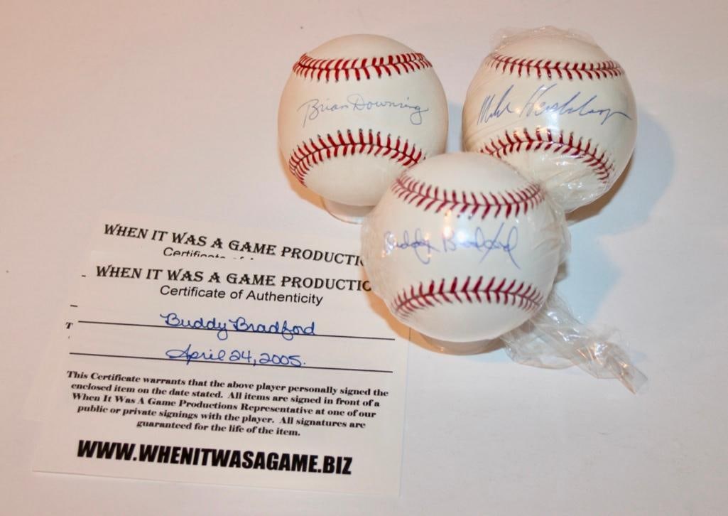White Sox Buddy Bradford, Hershberger & Downing Signed Baseballs (1 of 6)