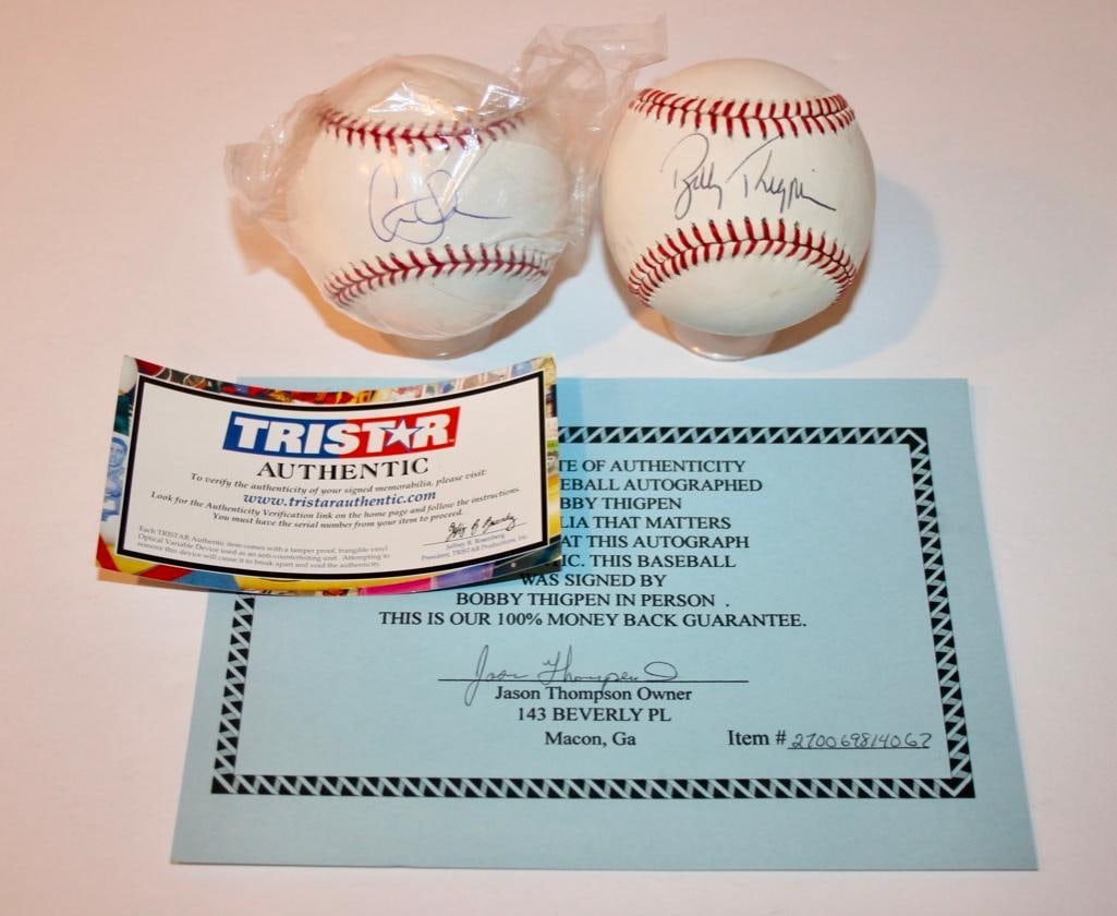 White Sox Bobby Thigpen & Carlos Quentin Signed Baseballs With COA's (1 of 5)