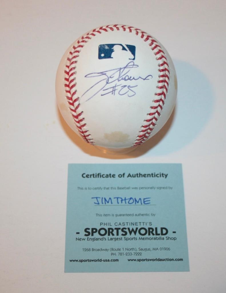 White Sox Jim Thome Signed Baseball With COA (1 of 3)