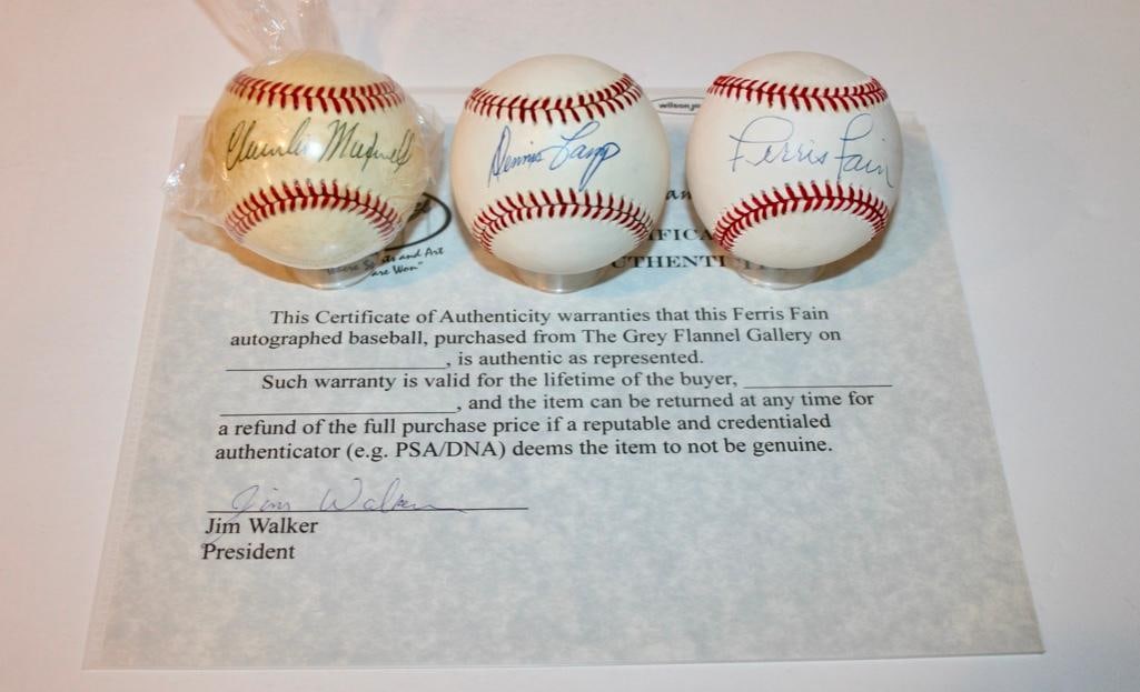 White Sox Signed Baseballs - Lamp, Fain, And Maxwell (1 of 6)