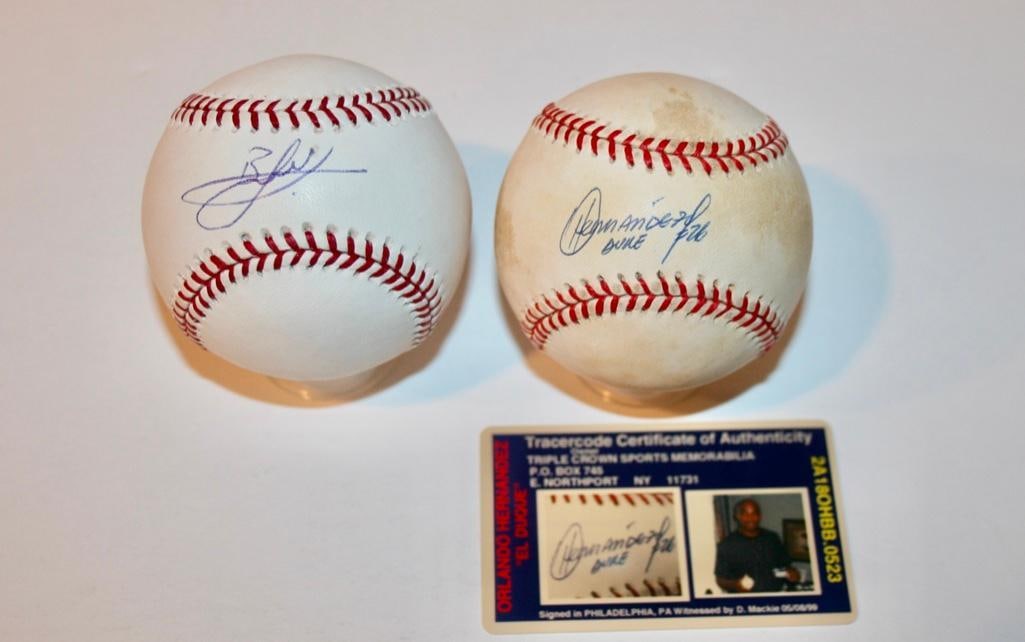2005 White Sox Bobby Jenks And Orlando Hernandez Signed Baseballs (1 of 6)