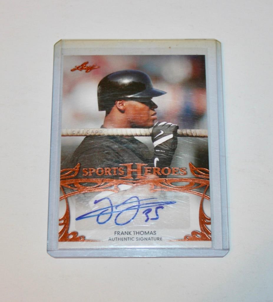 2013 Leaf Sports Heroes Frank Thomas Autograph Card Number BA-FT1 (1 of 2)