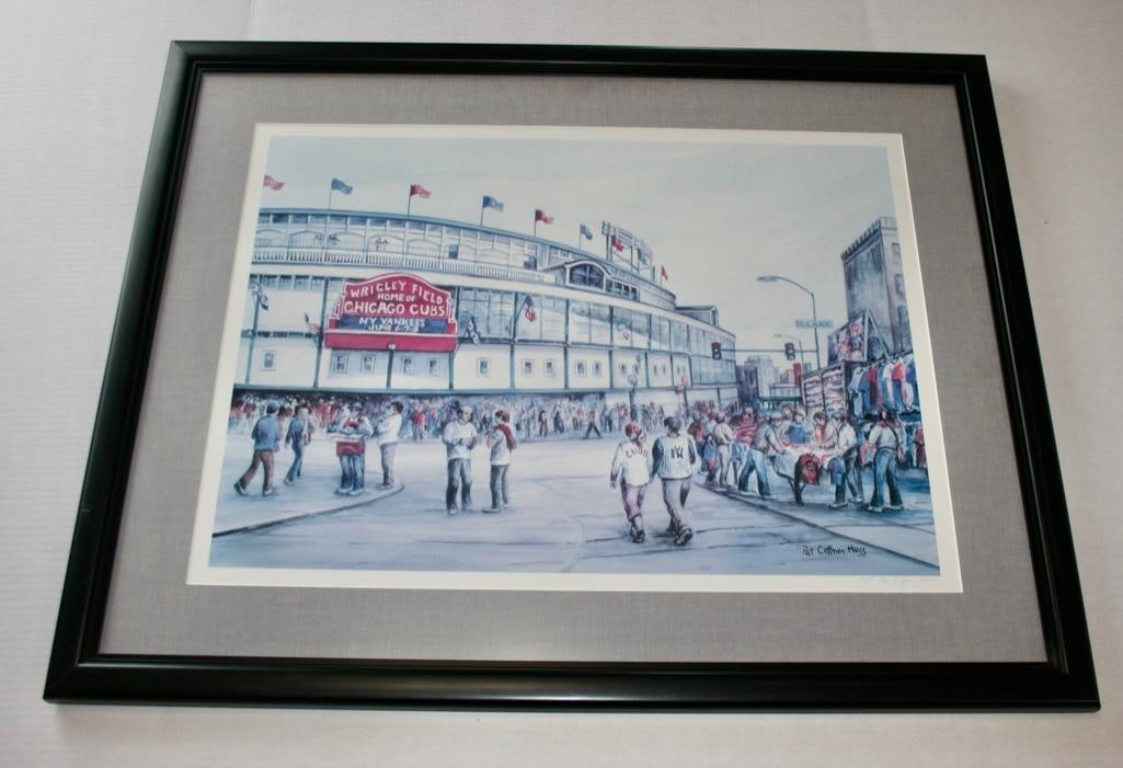 Framed Pat Coffman Huss Signed Artist Proof - Wrigley Field Print (1 of 1)