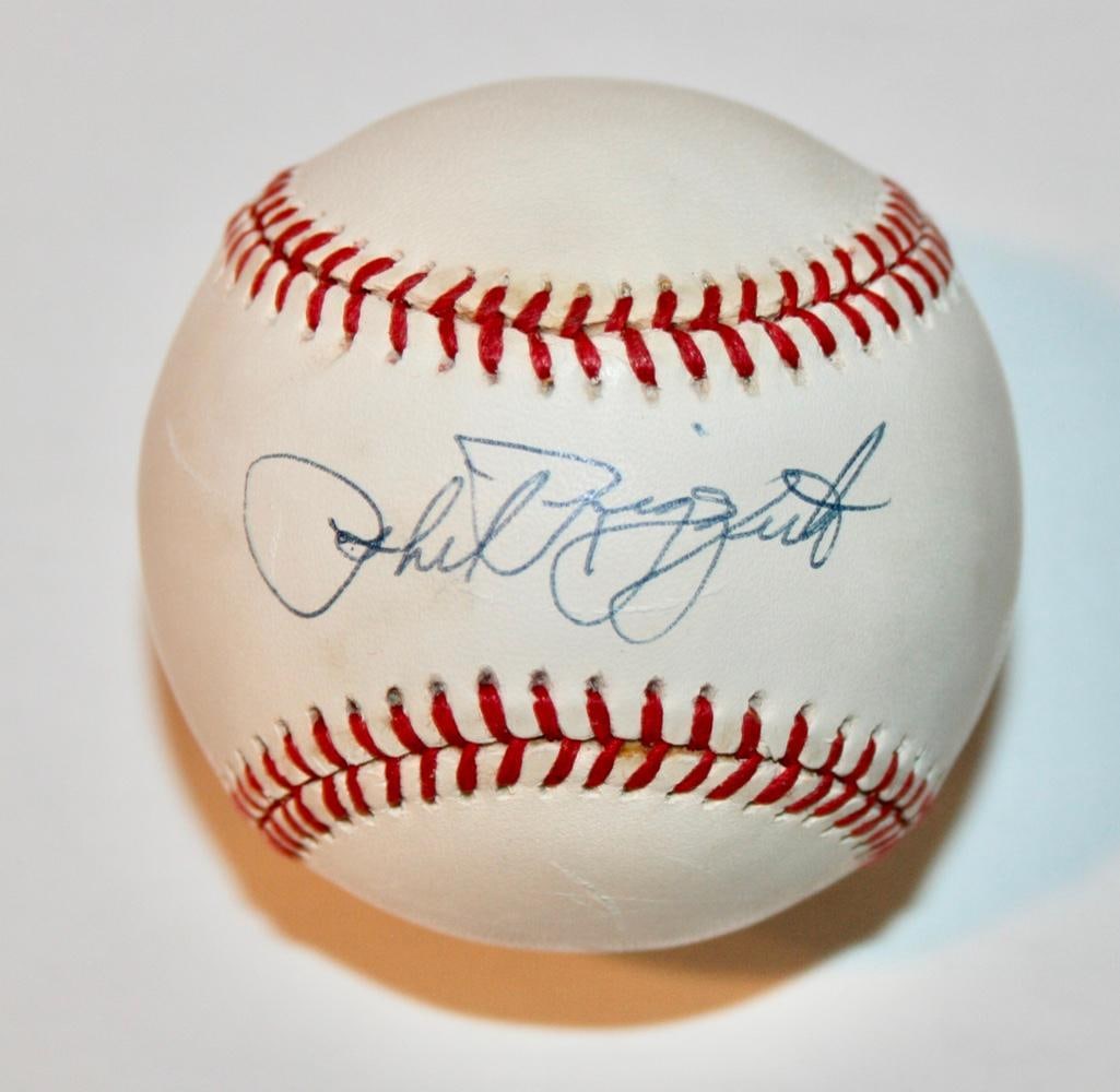 Yankees Phil Rizzuto Signed Baseball In Display Case (1 of 2)